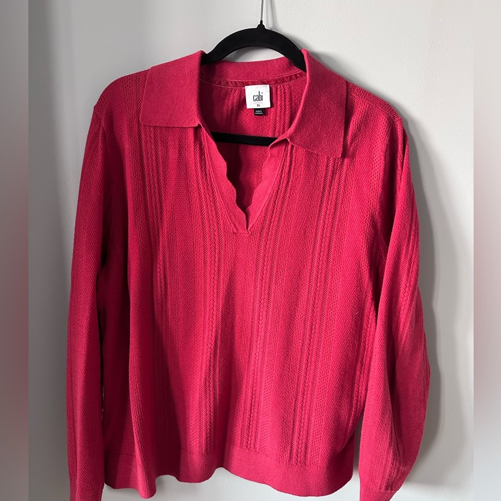 Cabi Women's Red Knit Top